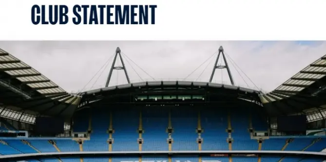 Official Manchester City Statement: All Charges Brought by Premier League Denied, Right of Appeal Will Be Exercised
